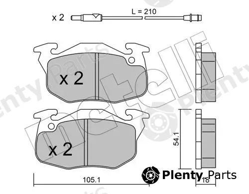 Metelli 22-0037-0 — Brake Pad Set, disc brake