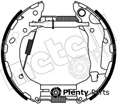 Metelli 51-0353 — Brake Shoe Set Kit premounted