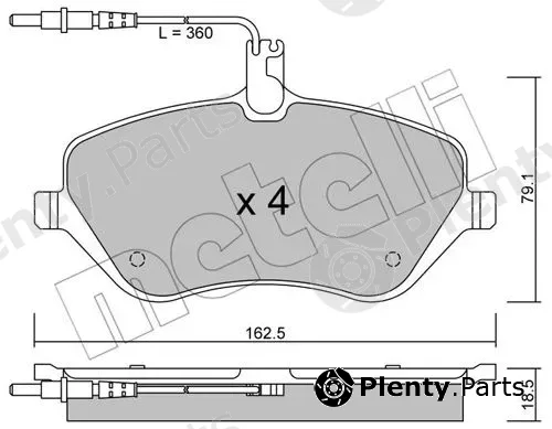 Metelli 22-0601-0 — Brake Pad Set, disc brake
