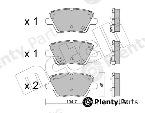 Metelli 22-1243-0 — Brake Pad Set, disc brake