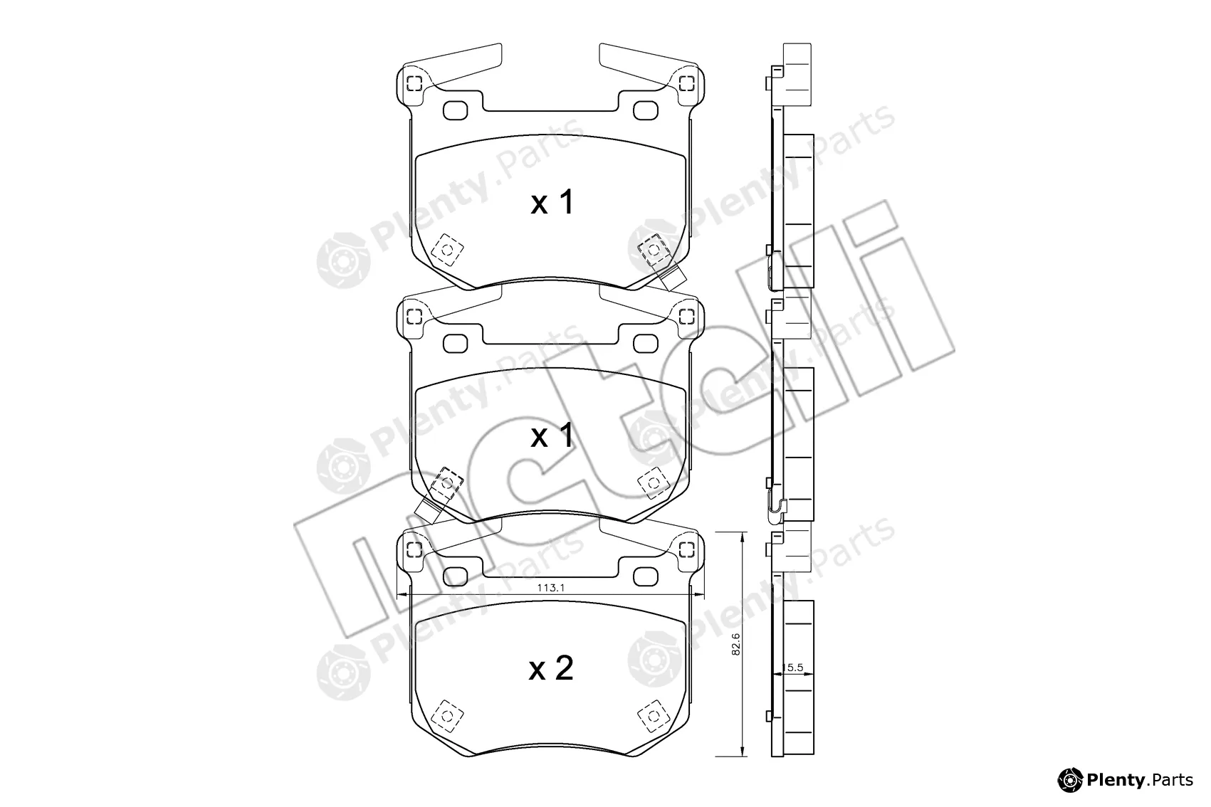 Metelli 22-1307-0 — Brake Pad Set, disc brake