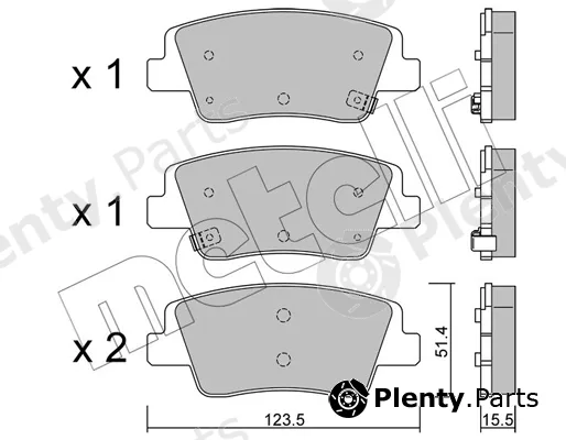 Metelli 22-1360-0 — Brake Pad Set, disc brake