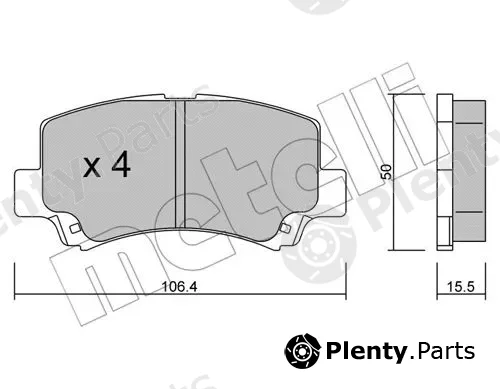 Metelli 22-0419-0 — Brake Pad Set, disc brake
