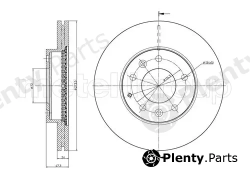 Metelli 23-0901C — Brake Disc