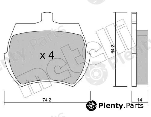 Metelli 22-0019-0 — Brake Pad Set, disc brake