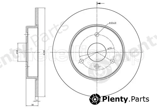 Metelli 23-0538C — Brake Disc