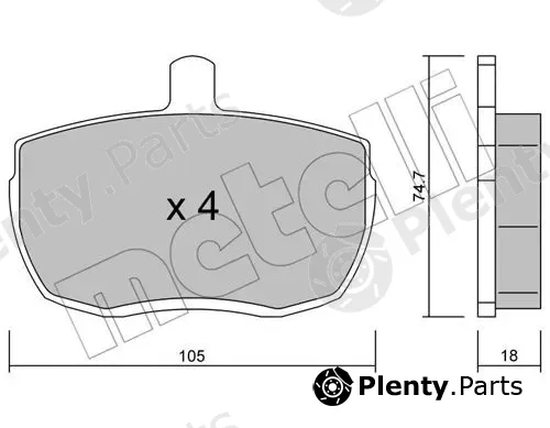 Metelli 22-0016-0 — Brake Pad Set, disc brake