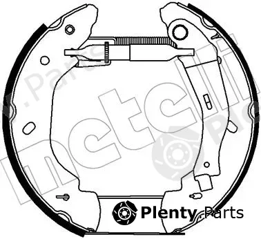 Metelli 51-0272 — Brake Shoe Set Kit premounted