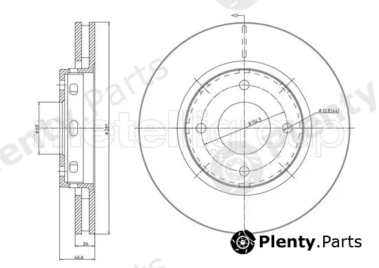 Metelli 23-1236C — Brake Disc