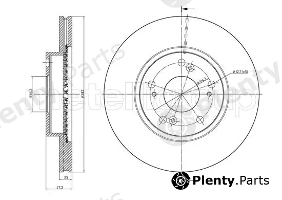 Metelli 23-0958C — Brake Disc