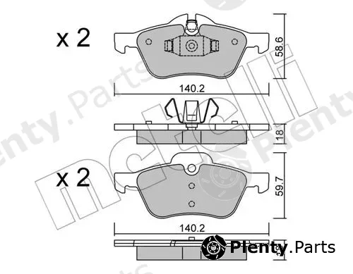 Metelli 22-0555-0 — Brake Pad Set, disc brake