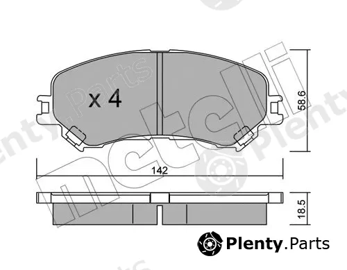 Metelli 22-1111-0 — Brake Pad Set, disc brake