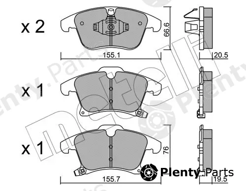 Metelli 22-1039-0 — Brake Pad Set, disc brake