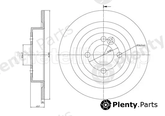Metelli 23-1231C — Brake Disc