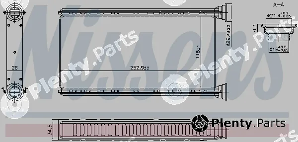 Nissens 707288 — Heat Exchanger, interior heating