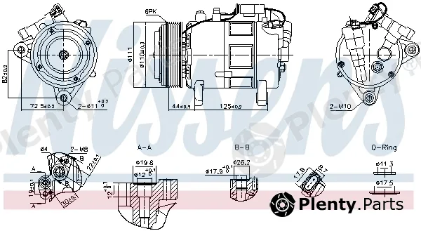 Nissens 891148 — Compressor, air conditioning