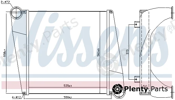 Nissens 97076 — Charge Air Cooler