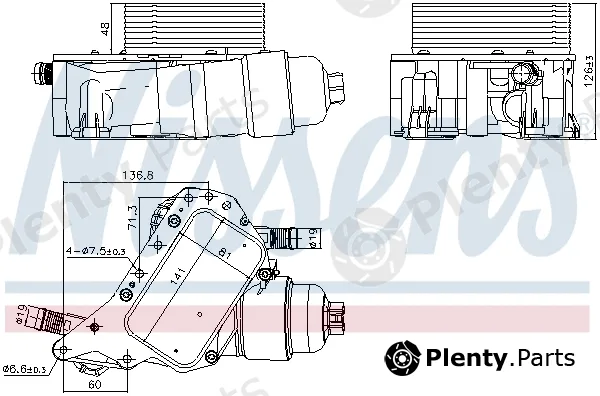 Nissens 91339 — Oil Cooler, engine oil