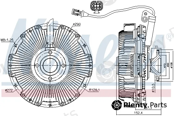 Nissens 86159 — Clutch, radiator fan