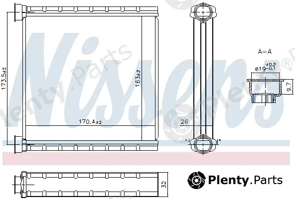 Nissens 707278 — Heat Exchanger, interior heating
