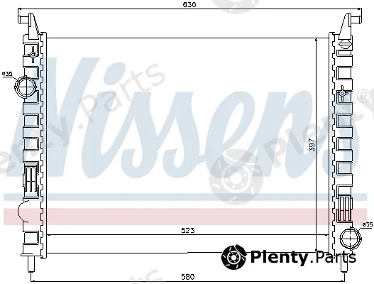 Nissens 692396 — Radiator, engine cooling