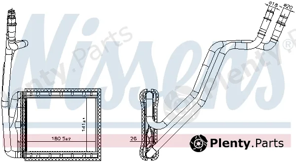 Nissens 707226 — Heat Exchanger, interior heating