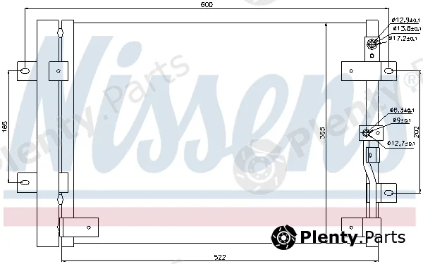Nissens 94821 — Condenser, air conditioning