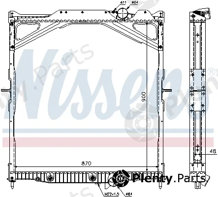 Nissens 65472A — Radiator, engine cooling