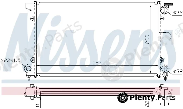 Nissens 691722 — Radiator, engine cooling