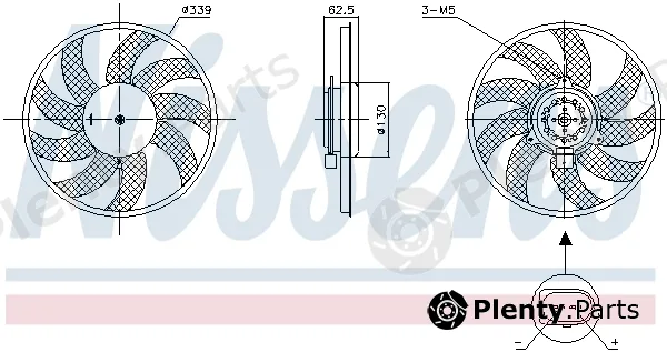 Nissens 850105 — Fan, engine cooling