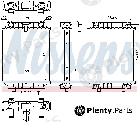 Nissens 60372 — Radiator, engine cooling