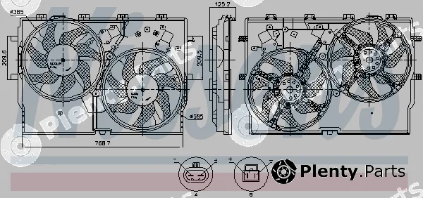 Nissens 850002 — Fan, engine cooling