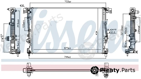 Nissens 61042 — Radiator, engine cooling