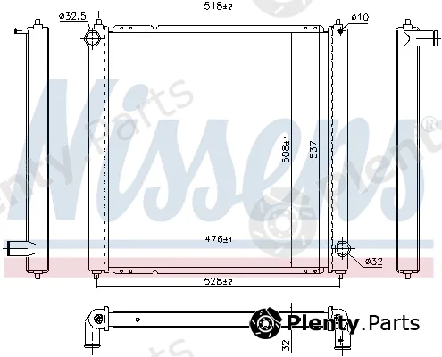 Nissens 606382 — Radiator, engine cooling