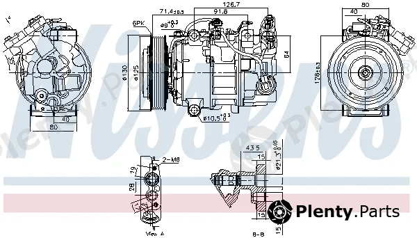 Nissens 890763 — Compressor, air conditioning ** FIRST FIT **