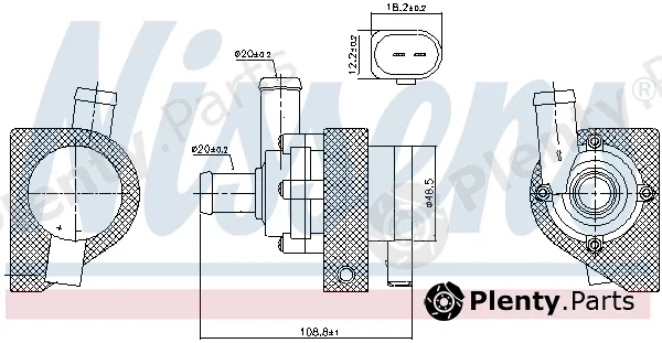 Nissens 832109 — Water Pump, engine cooling ** FIRST FIT **