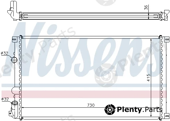 Nissens 693082 — Radiator, engine cooling