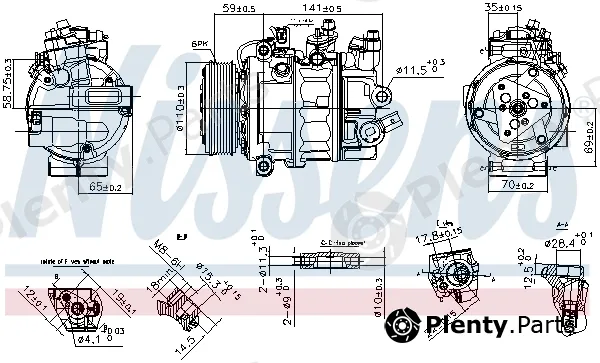 Nissens 890755 — Compressor, air conditioning ** FIRST FIT **