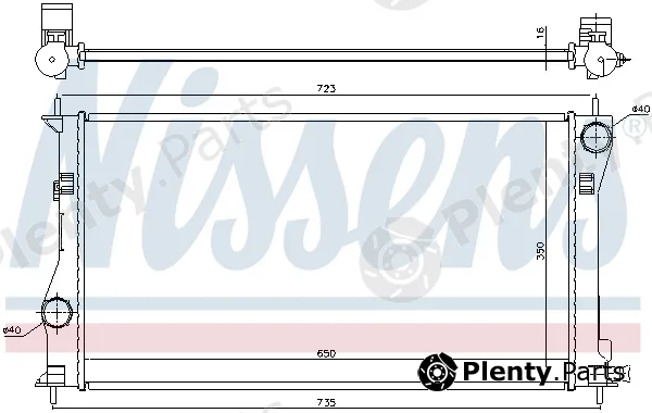Nissens 646878 — Radiator, engine cooling