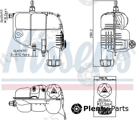 Nissens 996185 — Expansion Tank, coolant
