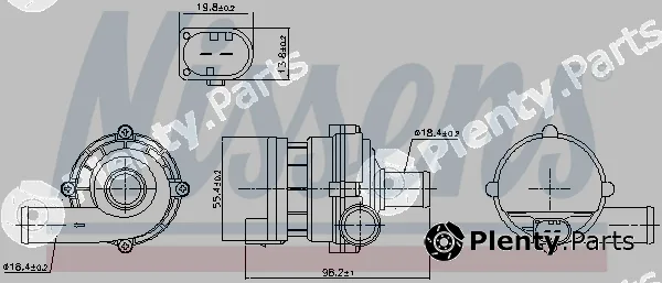 Nissens 832169 — Auxiliary Water Pump (cooling water circuit)
