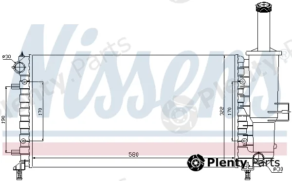 Nissens 697927 — Radiator, engine cooling