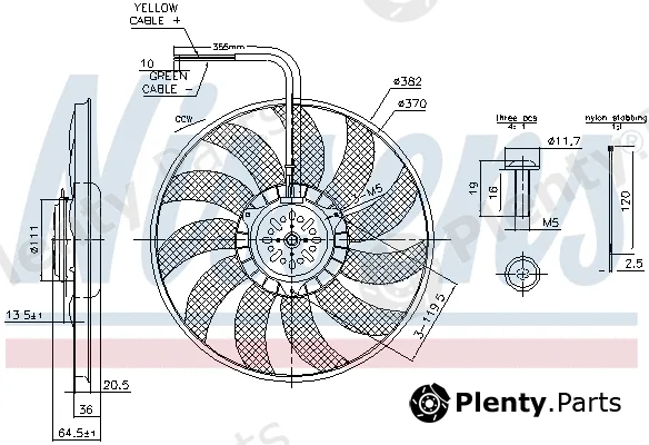 Nissens 85732 — Fan, engine cooling
