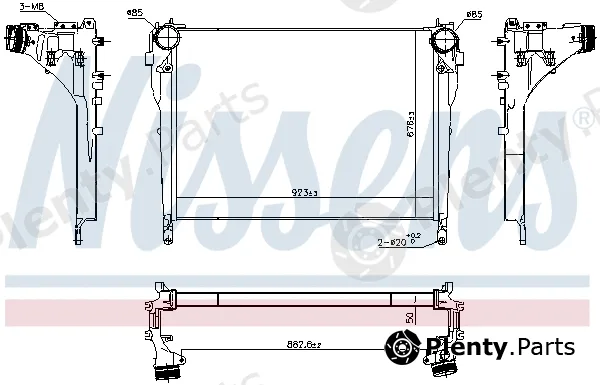 Nissens 961571 — Charge Air Cooler