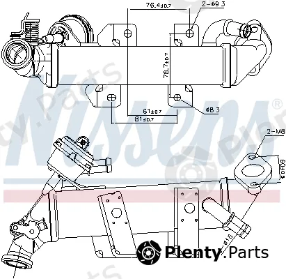 Nissens 989389 — Cooler, exhaust gas recirculation
