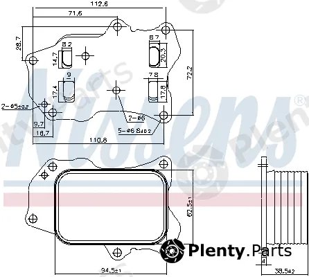 Nissens 91426 — Oil Cooler, engine oil