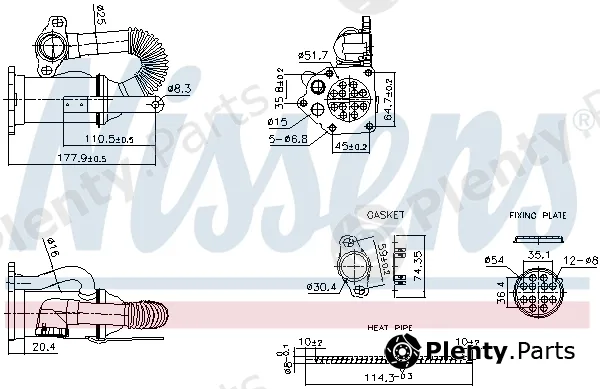 Nissens 989453 — Cooler, exhaust gas recirculation ** FIRST FIT **