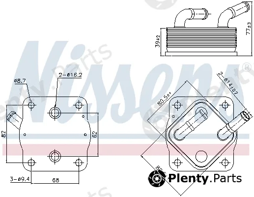 Nissens 91378 — Oil Cooler, engine oil