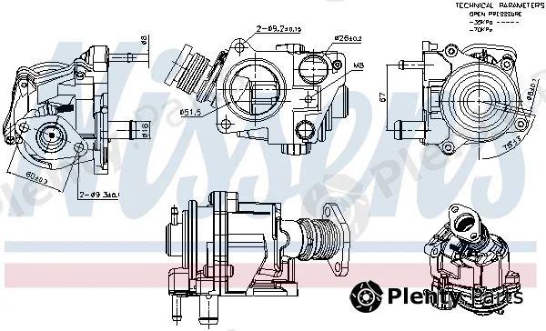 Nissens 98424 — EGR Valve
