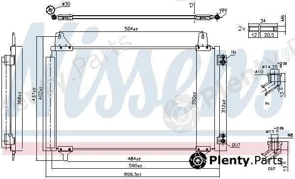 Nissens 941296 — Condenser, air conditioning ** FIRST FIT **